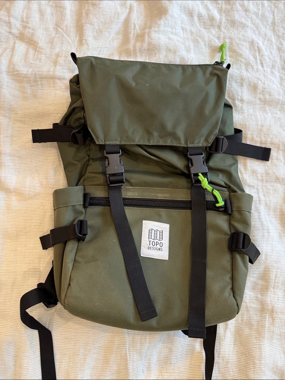 Topo Designs Olive Green Rober Pack